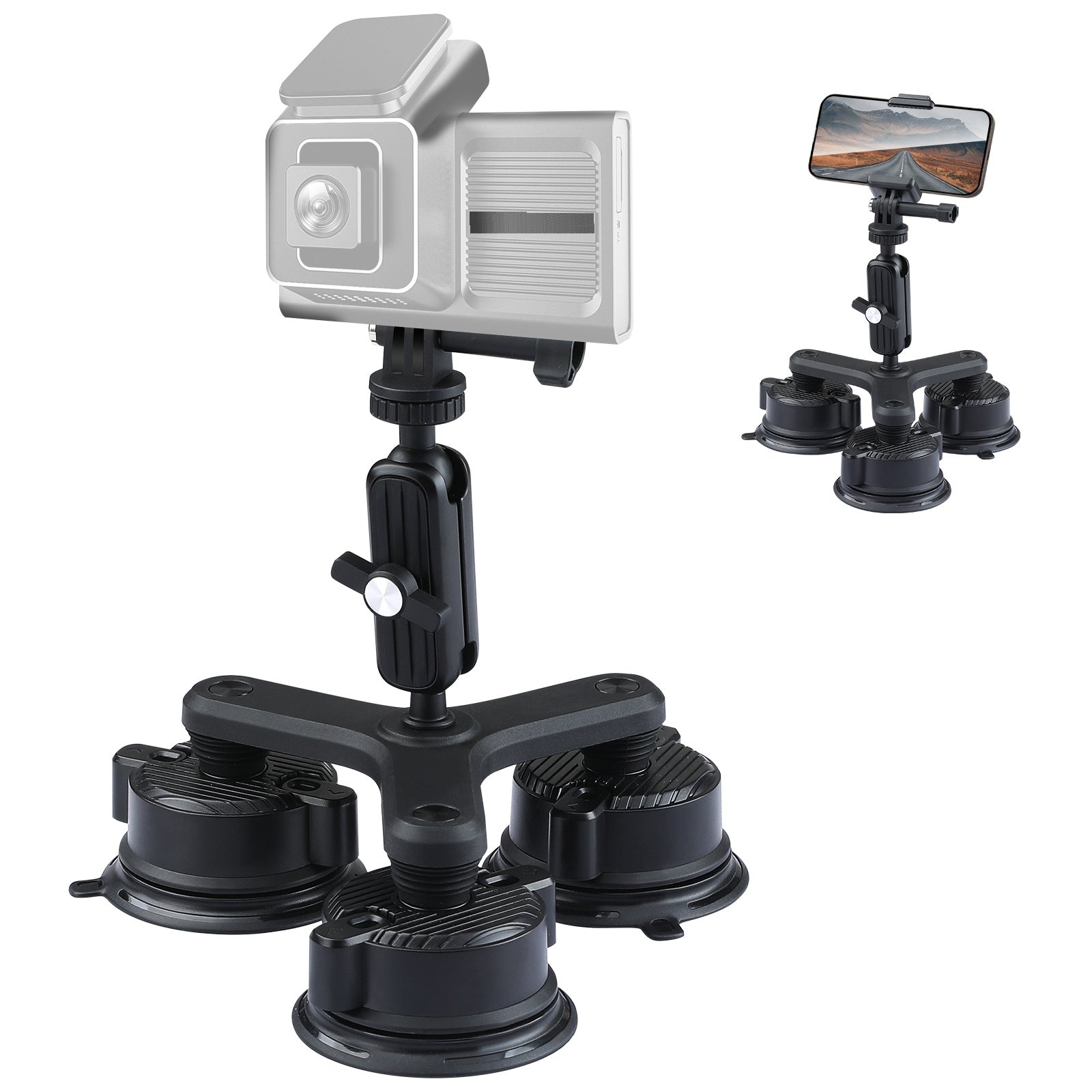 K01-3LP Extension Rod Sucker Mount Camera Bracket Car Shooting Support Stand with Phone Clip K01-3LP Extension Rod Sucker Mount Camera Bracket Car Shooting Support Stand with Phone Clip